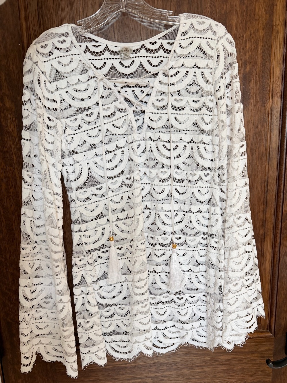 PQ White Lace Crochet Swim Coverup dress